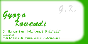 gyozo kovendi business card